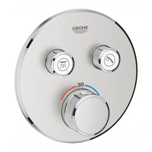 Зовнішня частина змішувача на 2 виходи Grohe Grohtherm SmartControl 29119DC0 Сталь