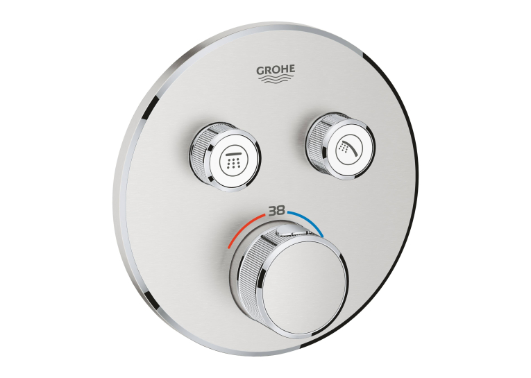 Зовнішня частина змішувача на 2 виходи Grohe Grohtherm SmartControl 29119DC0 Сталь