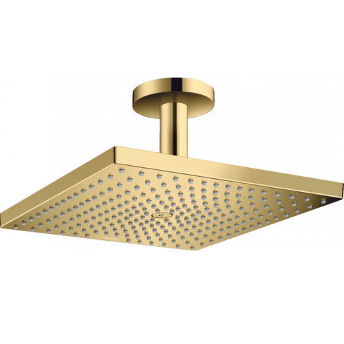 Верхній душ Hansgrohe Raindance Select E 300 1jet Air з утримувачем до стелі Polished Gold Optic 26250990