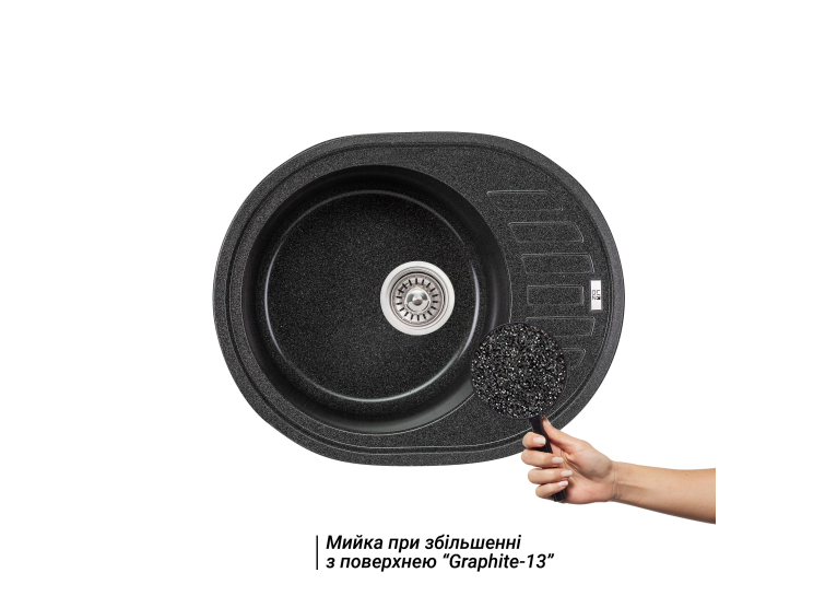  Кухонна мийка Lidz 620x500/200 GRF-13 (LIDZGRF13620500200)