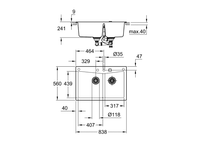 Кухонная мойка Grohe Sink K700 31657AT0