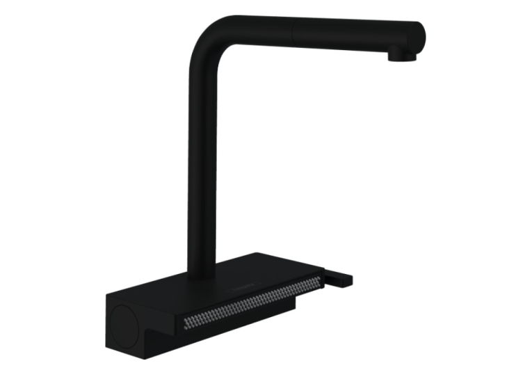 Смеситель для кухни Hansgrohe Aquno Select M81 с выдвижным душем, чорний 73836670 (Повреждённая упаковка)