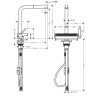 Смеситель для кухни Hansgrohe Aquno Select M81 с выдвижным душем, чорний 73836670 (Повреждённая упаковка)