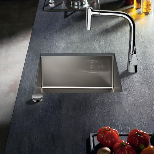 Кухонная мойка Hansgrohe S719-U450 под столешницу 500х450 Stainless Steel 43426800
