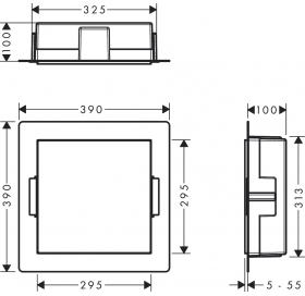 Настінна ніша Hansgrohe XtraStoris Minimalistic з відкритою рамою 30x30x10 см Matt White 56073700