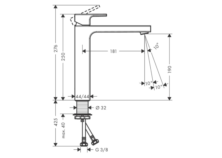 Змішувач для раковини Hansgrohe Vernis Shape 71591000 хром