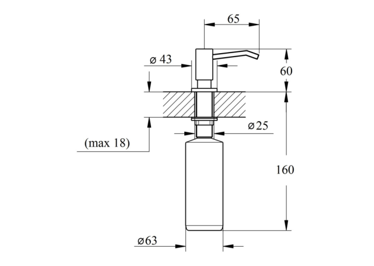  Дозатор для рідкого мила Lidz (CRM) (LIDZDCRM1120200011)