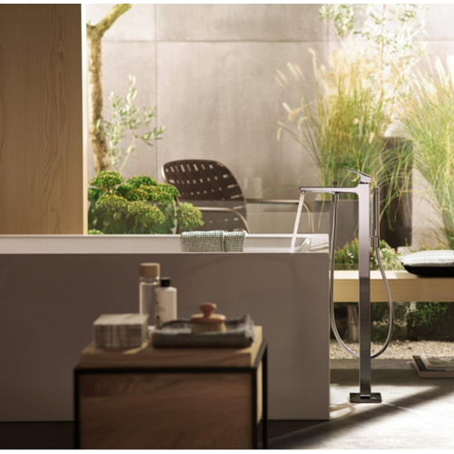 Смеситель для ванны напольный Hansgrohe Metropol Brushed Bronze 32532140