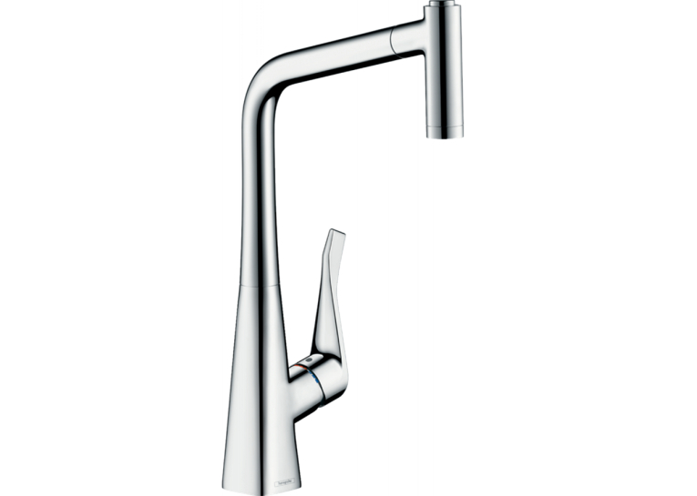 Смеситель для кухни Hansgrohe Metris Select M71 с выдвижным изливом Sbox 73801000