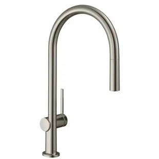 Смеситель Hansgrohe Talis M54 для кухонной мойки с выдвижным душем Stainless Steel 72802800