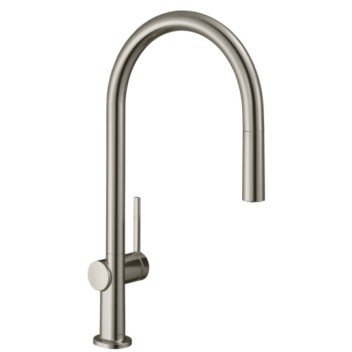 Змішувач Hansgrohe Talis M54 для кухонного миття з висувним душем Stainless Steel 72802800