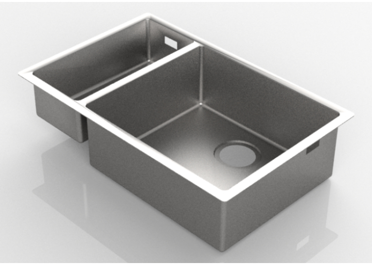 Кухонна мийка під стільницю Hansgrohe S719-U655 дві чаші 180/450 Stainless Steel 43429800