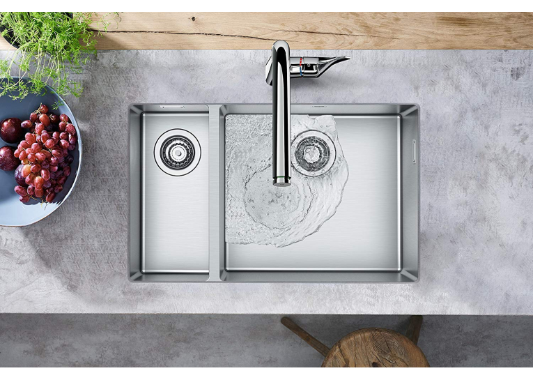 Кухонна мийка під стільницю Hansgrohe S719-U655 дві чаші 180/450 Stainless Steel 43429800