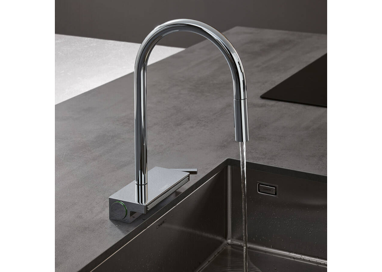 Змішувач для кухні Hansgrohe Aquno Select M81 з висувним душем, під сталь 73831800