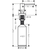 Дозатор кухонний Hansgrohe A51 для миючого засобу 500 ml Stainless Steel Finish 40448800