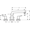Смеситель для раковины на 3 отверстия Hansgrohe Talis S 72415000