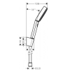 Душовий набір Hansgrohe Pulsify Select із душовим шлангом 125 см 24302670