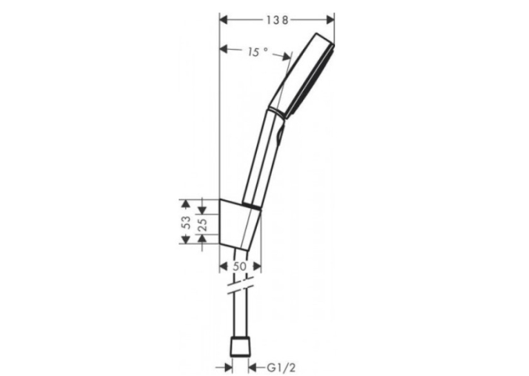 Душовий набір Hansgrohe Pulsify Select із душовим шлангом 125 см 24302670