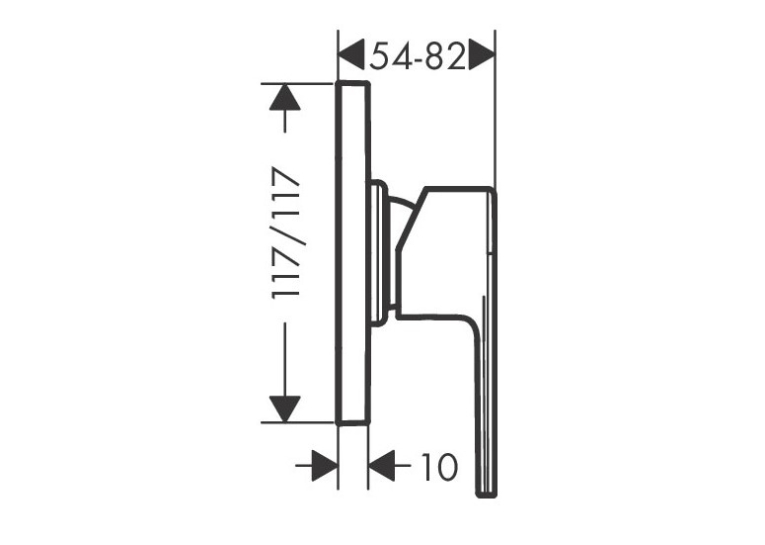 Змішувач для душу Hansgrohe Vernis Shape 71658000 хром