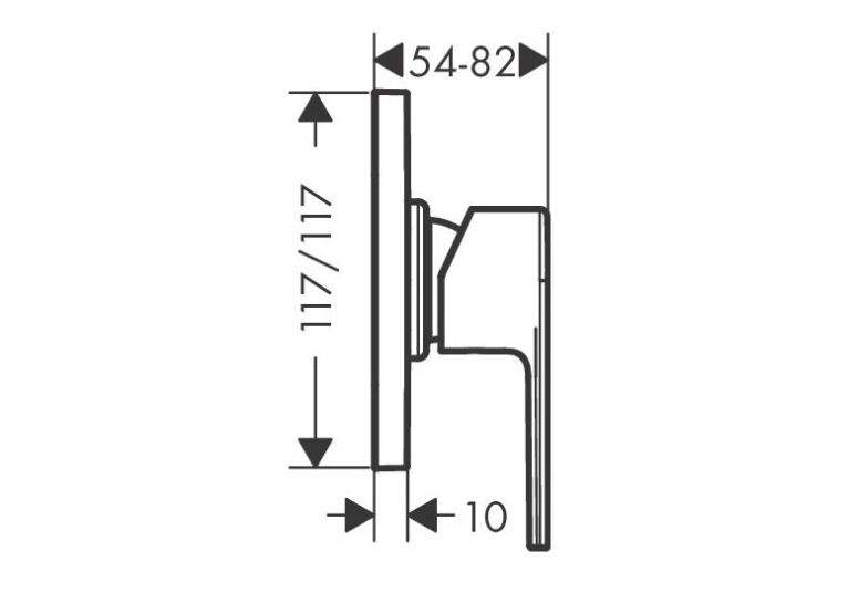 Смеситель для душа Hansgrohe Vernis Shape 71658000 хром