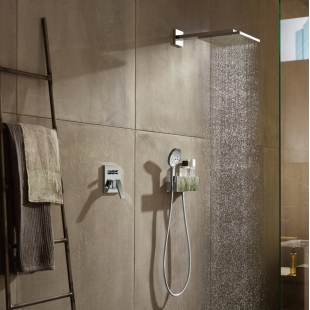 Верхній душ Hansgrohe Raindance E 300 1jet із душовим кронштейном Brushed Black Chrome 26238340