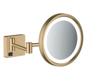 Дзеркало косметичне Hansgrohe AddStoris 41790140 з підсвічуванням LED бронза матовий
