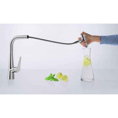 Смеситель для кухни с выдвижной лейкой Hansgrohe Talis Select S 72822000