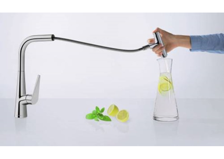 Смеситель для кухни с выдвижной лейкой Hansgrohe Talis Select S 72822000