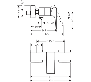 Смеситель для душа Hansgrohe Metropol Matt White 32560700