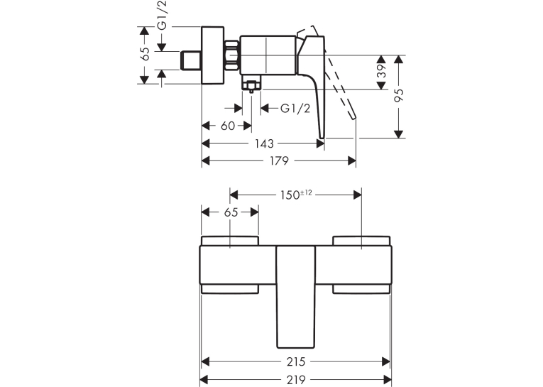 Змішувач для душу Hansgrohe Metropol Matt White 32560700