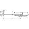 Верхній душ Hansgrohe Raindance E 300 1jet з душовим кронштейном Polished Gold Optic 26238990