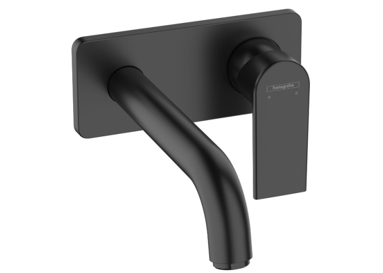 Змішувач для раковини настінний Hansgrohe Vernis Shape 71578670 чорний