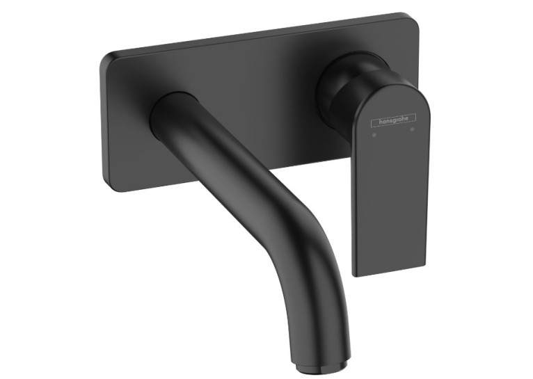 Змішувач для раковини настінний Hansgrohe Vernis Shape 71578670 чорний