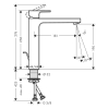 Змішувач для раковини Hansgrohe Vernis Shape 71562670 чорний
