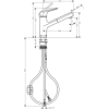 Смеситель для кухни Hansgrohe Focus M42 с выдвижным изливом 71814000