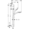 Душевой набор Hansgrohe Croma Select S Multi 90 см белый/хром 26570400