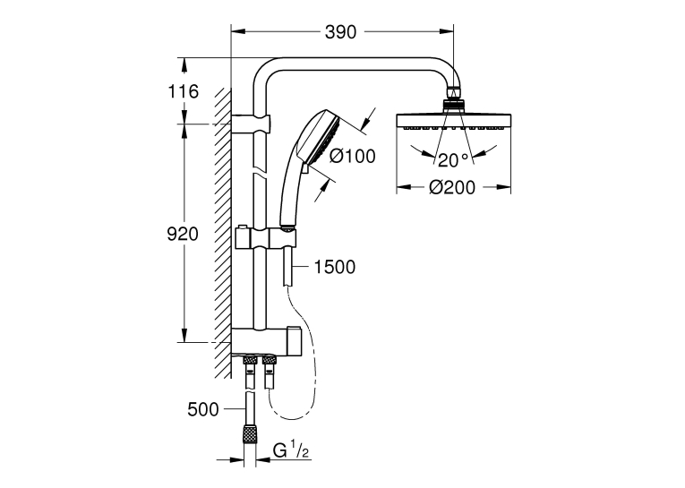 Душовий гарнітур Grohe New Tempesta Cosmopolitan 26453001