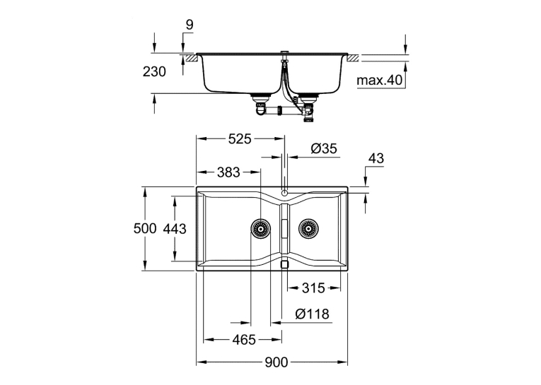 Кухонна мийка Grohe Sink K700 31658AP0