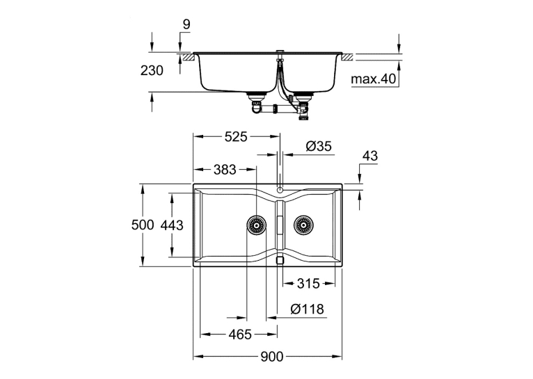 Кухонная мойка Grohe Sink K700 31658AP0