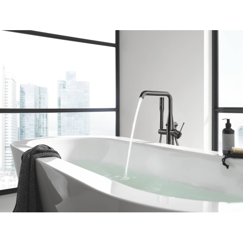 Смеситель для ванны с ручным душем Grohe Essence 23491AL1 Графит матовый