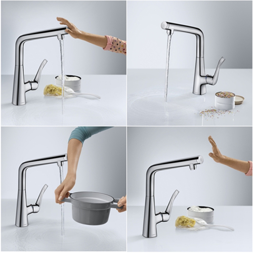 Смеситель для кухни Hansgrohe Metris Select 320 Stainless Steel Finish 14883800