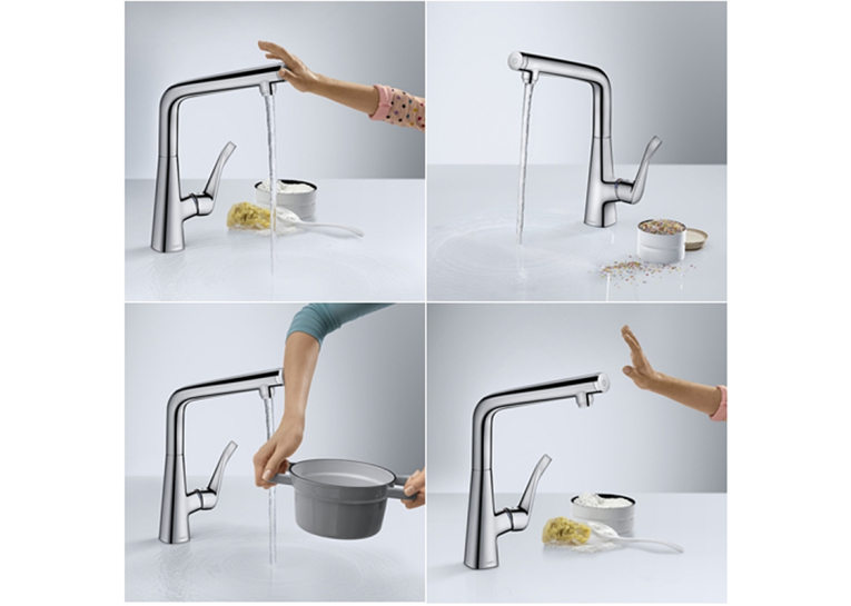 Змішувач для кухні Hansgrohe Metris Select 320 Stainless Steel Finish 14883800