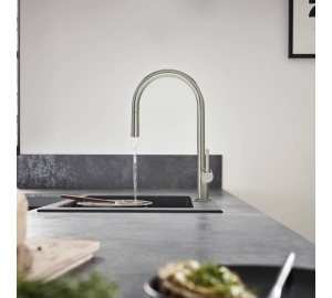 Змішувач Hansgrohe Talis M54 для кухонного миття з висувним душем, хром 72800000