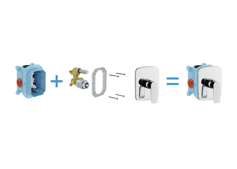 Смеситель скрытого монтажа Ravak Classic без переключателя для R-box X070089