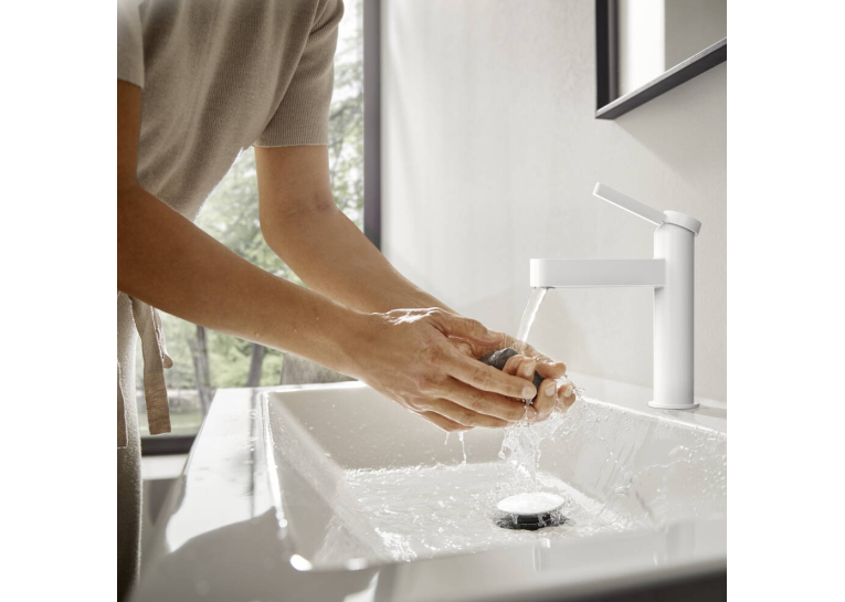 Смеситель Hansgrohe Finoris для раковины, белый матовый 76024700