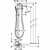 Смеситель для ванны напольный Hansgrohe Metris 31471000