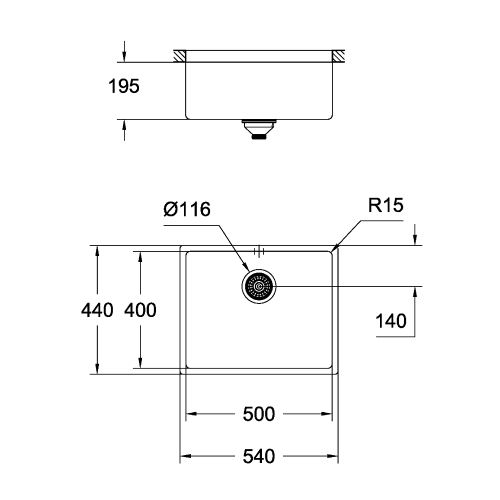 Кухонная мойка Grohe Sink K700U 31574GN0 Бронза