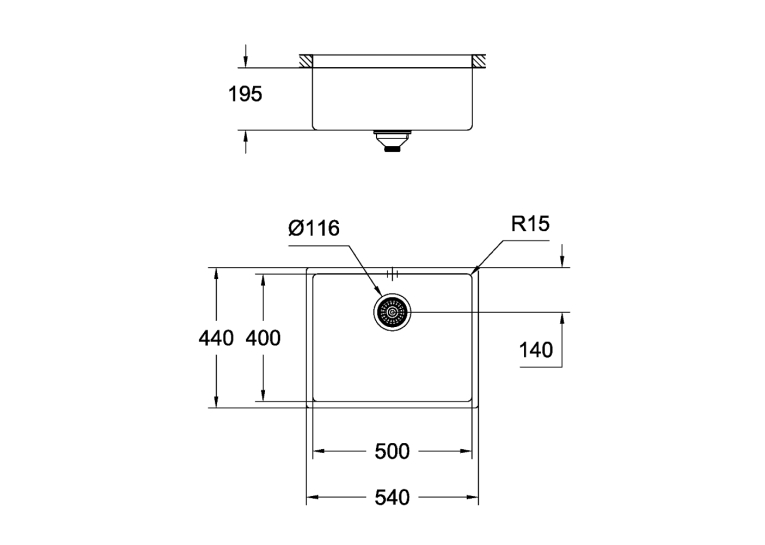 Кухонная мойка Grohe Sink K700U 31574GN0 Бронза