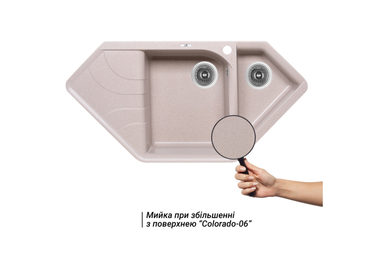  Кухонна мийка Lidz 1000x500/225 COL-06 (LIDZCOL061000500225)