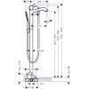 Змішувач для ванни для підлоги Hansgrohe Metropol Classic 31445000